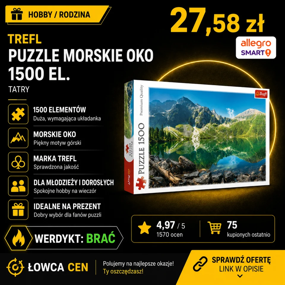 Puzzle Trefl Morskie Oko Tatry 1500 el