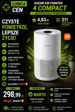Oczyszczacz powietrza Xiaomi Air Purifier 4 Compact