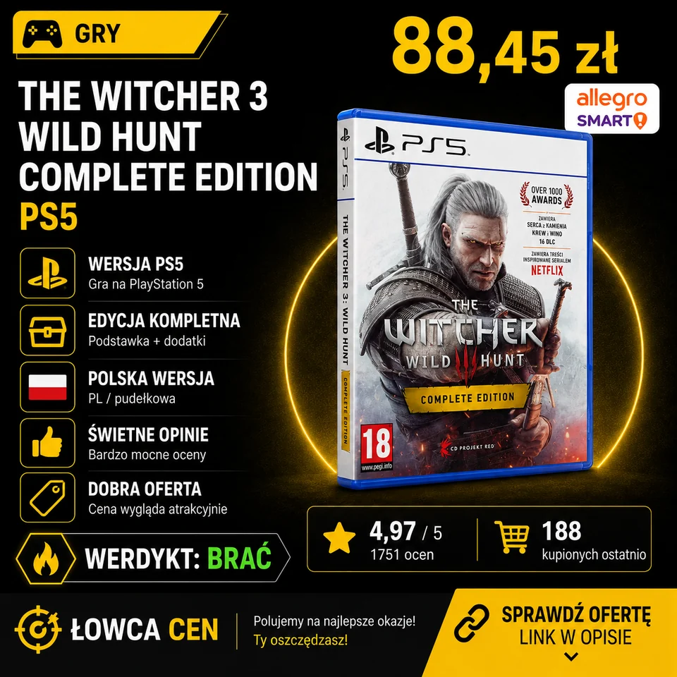 Wiedźmin 3: Dziki Gon PlayStation 5 (PS5) pudełkowa