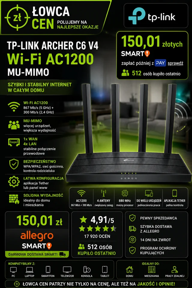Router TP-LINK Archer C6 V4