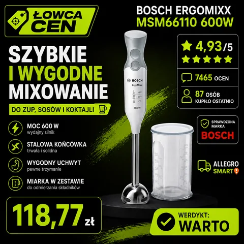 Blender ręczny Bosch MSM66110 600 W biały