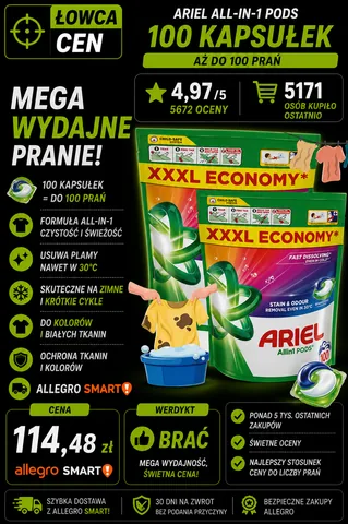 Kapsułki do prania ARIEL All-in-1 PODS 100 prań 100 szt. kolor