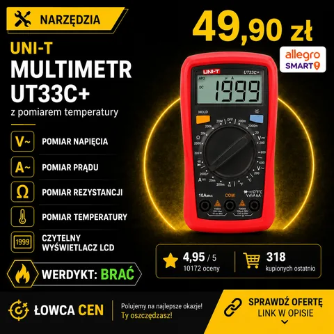 Multimetr ręczny UNI-T UT-33C+